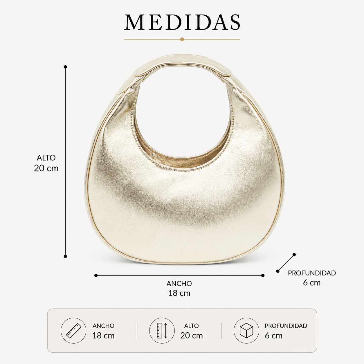 Bolso Luna Dorada